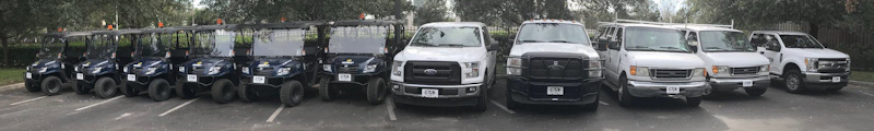 SMART logistics fleet staged at the Orlando facility