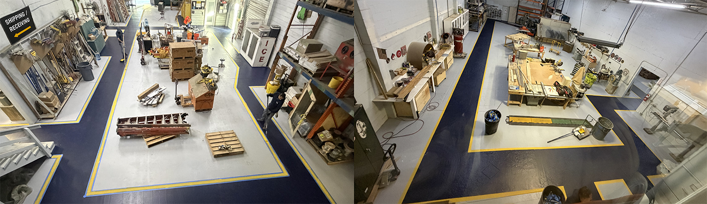 View of inside Smart Inc maintenance facility